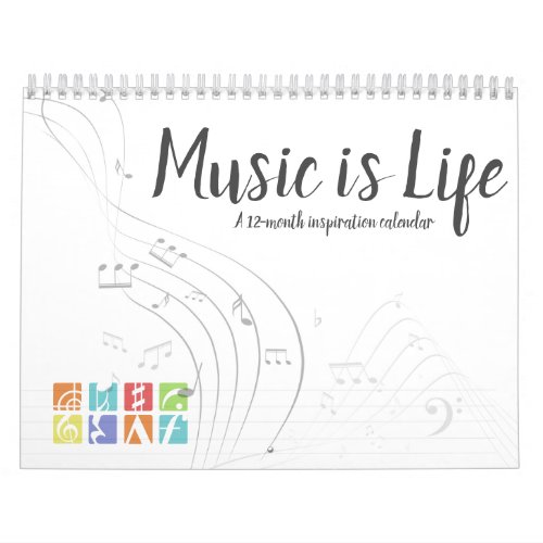 Music Is Life _ Musical Symbols Calendar