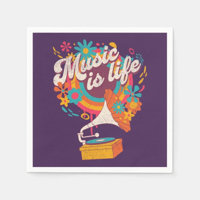 Music is life napkins (Front)