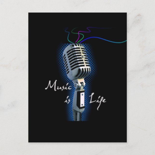 Music is Life Postcard (Front)