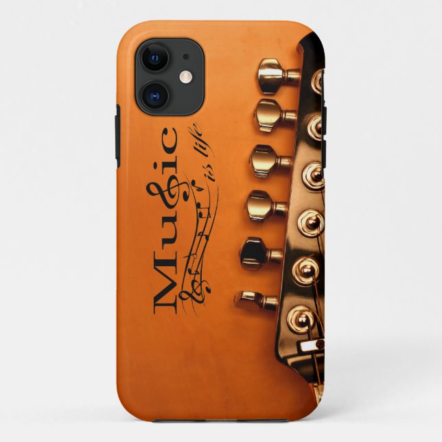 Music is Life with Guitar Machine Head Case-Mate iPhone Case (Back)