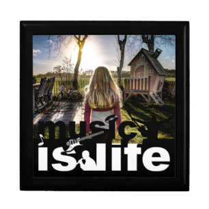 Music is Life with YOUR PHOTO jewelry box