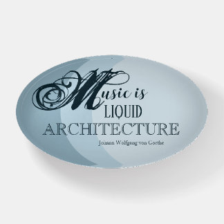 Music is Liquid Architecture Paperweight