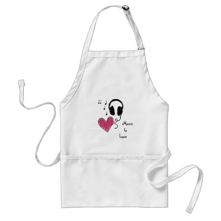 Music Is Love Adult Apron