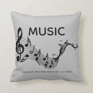 Music is Love Throw Pillow