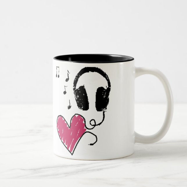 Music Is Love Two-Tone Coffee Mug (Right)