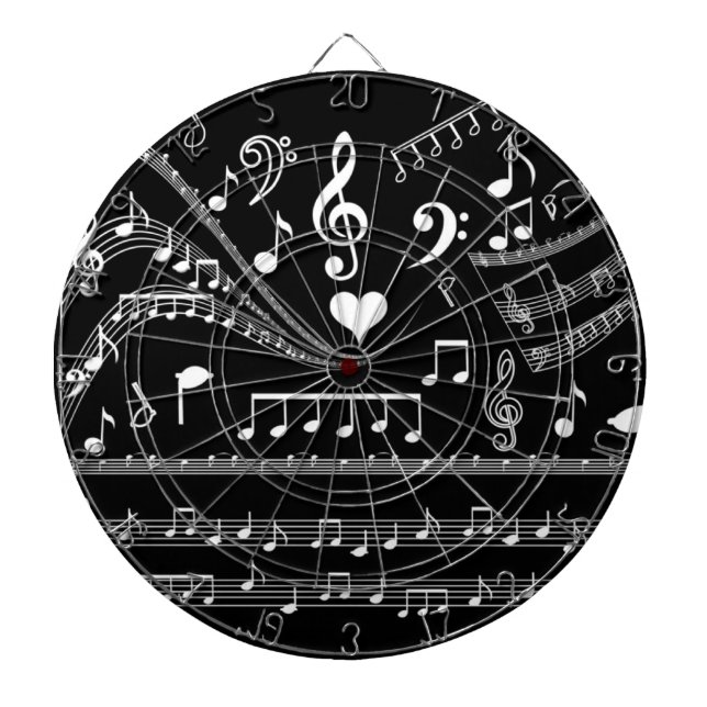 Music is Loved!__ Dartboard With Darts (Front)