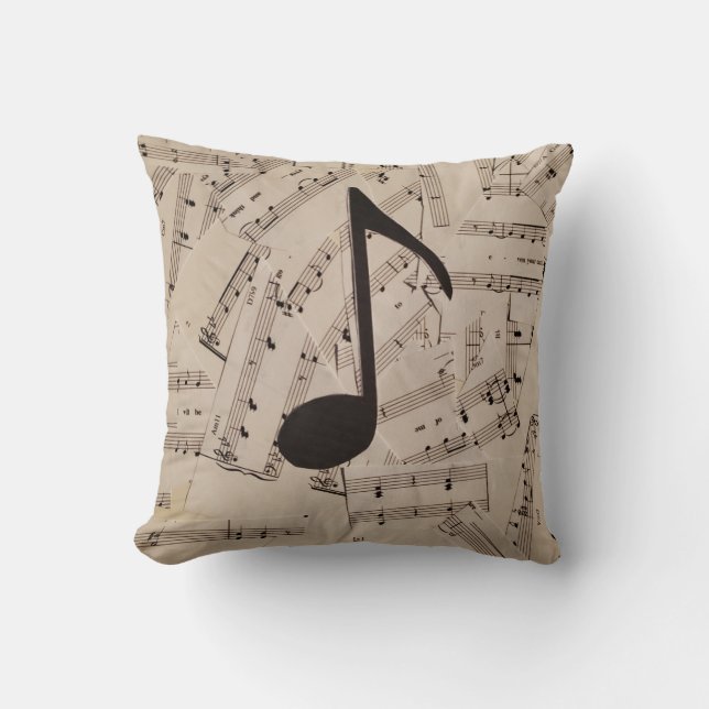 Music is My Bag Throw Pillow (Front)
