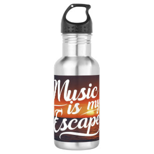 Music Is My Escape Stainless Steel Water Bottle