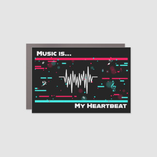 Music is my Heartbeat Car Magnet