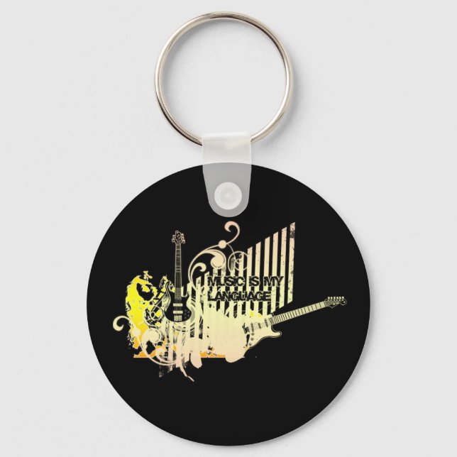 Music Is My Language Keychain (Front)