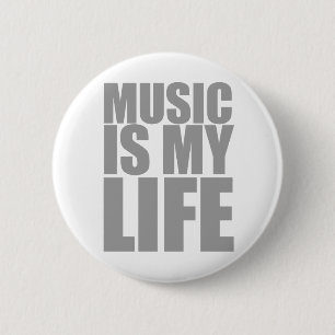Music Is My Life - Emo Alternative Grunge Rock Pinback Button