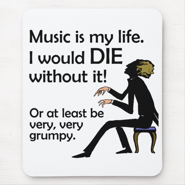 Music is My Life Mouse Pad (Front)