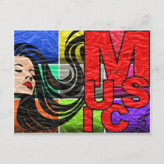 Music Is My Life Postcard