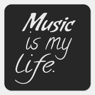 Music is My LIFE Square Sticker