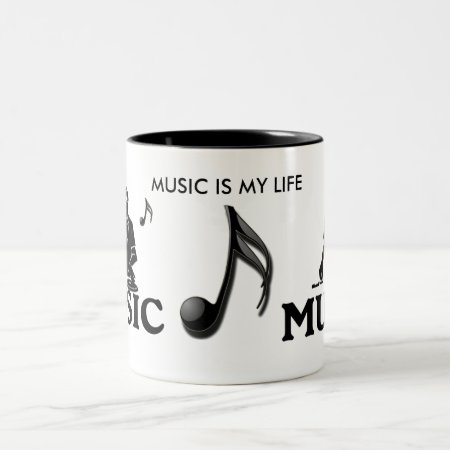 Music Is My Life Two-tone Coffee Mug