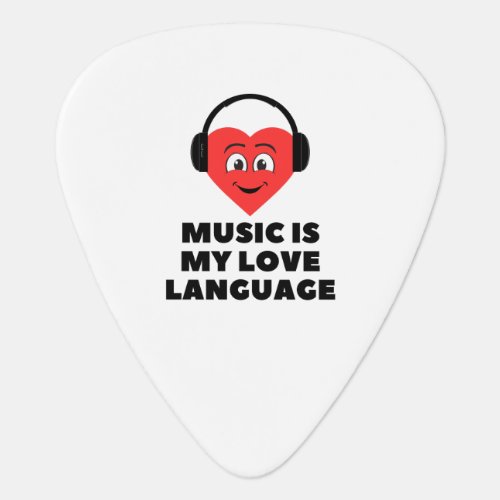 Music is my love language guitar pick