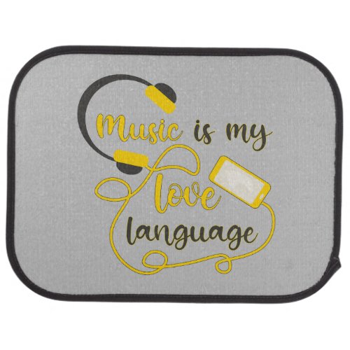 Music is my love language romantic phrase car floor mat