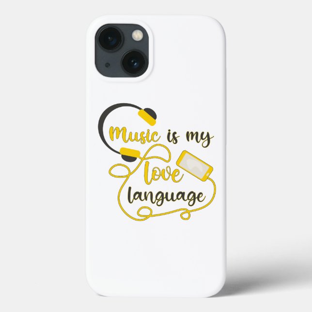 Music is my love language romantic phrase Case-Mate iPhone case (Back)