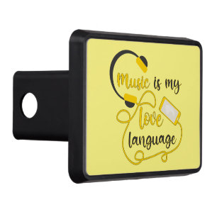 Music is my love language romantic phrase hitch cover