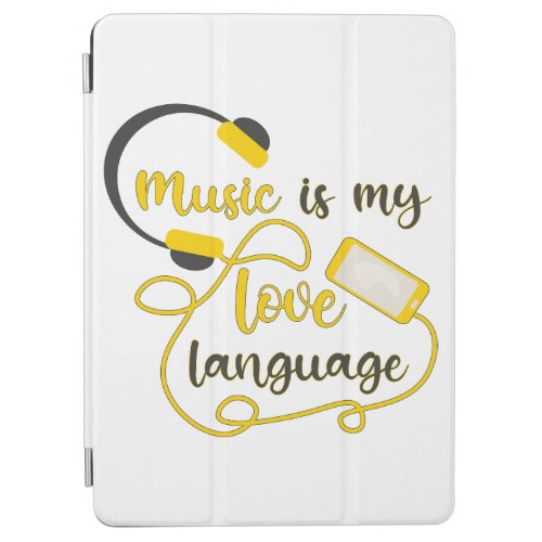 Music is my love language romantic phrase iPad air cover