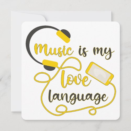 Music is my love language romantic phrase save the date