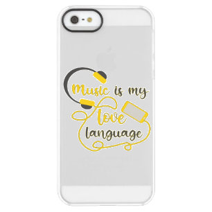 Music is my love language romantic phrase permafrost iPhone SE/5/5s case