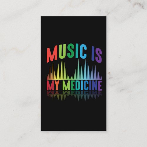 Music Is My Medicine DJ Music Producer Musician Business Card