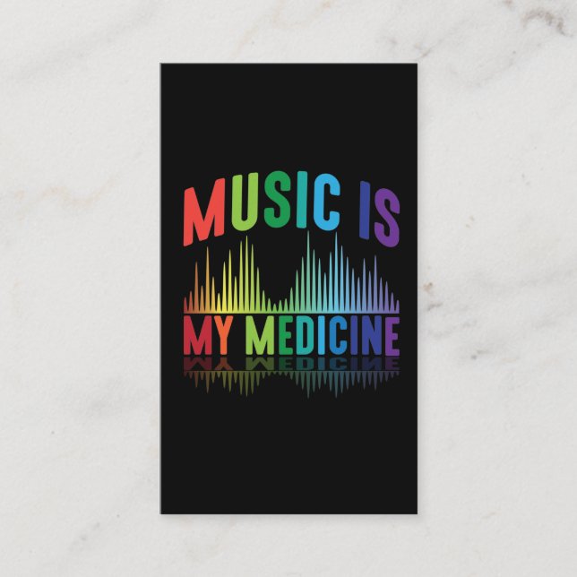 Music Is My Medicine DJ Music Producer Musician Business Card (Front)