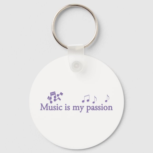 Music is my passion keychain (Front)