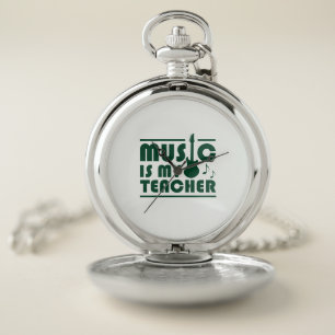 Music Is My Teacher Pocket Watch