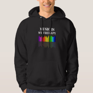 Music Is My Therapy Equalizer DJ Funny Musical Mus Hoodie