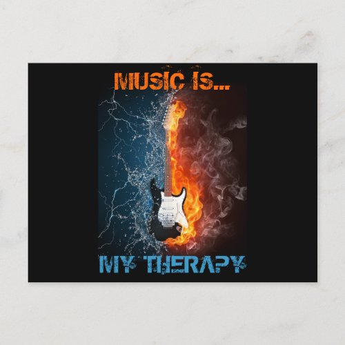 MUSIC IS MY THERAPY POSTCARD