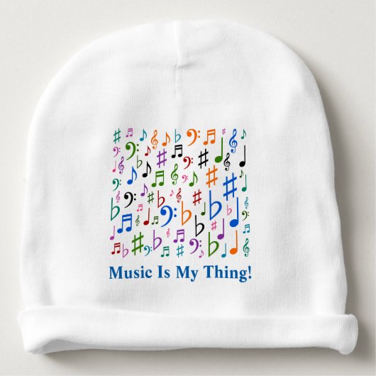 Music Is My Thing! Baby Beanie (Front)