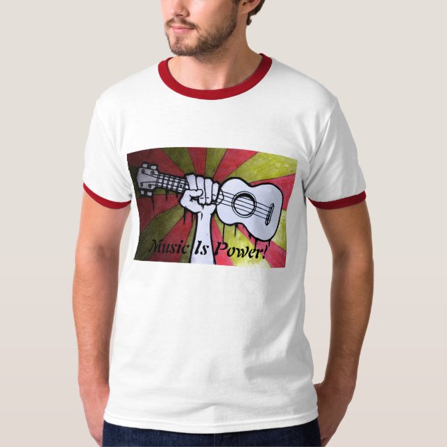 Music is power- mens shirt (Front)