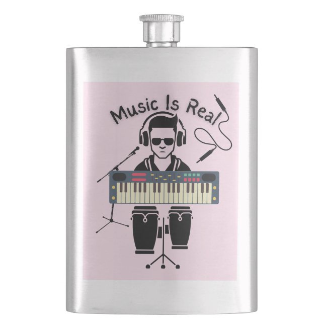 Music Is Real Flask (Front)