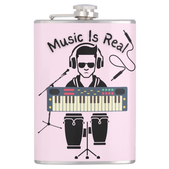 Music Is Real Flask (Front)