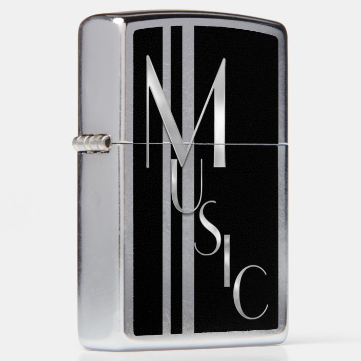 MUSIC Is Silver-Toned Zippo Lighter | Zazzle.com