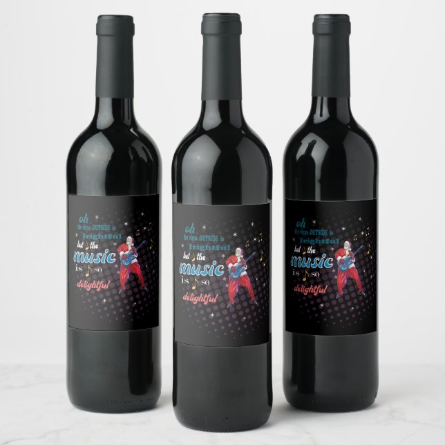 Music Is So Delightful Wine Label (Bottles)