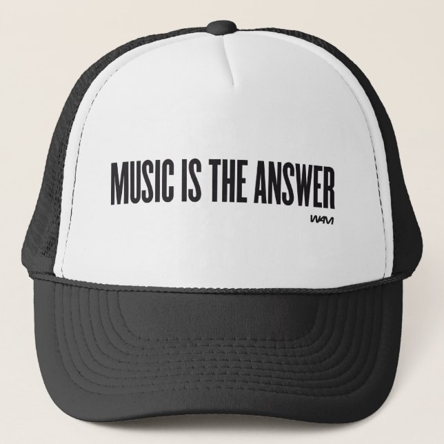 Music is the answer trucker hat (Front)