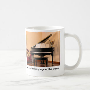 Music is the language of the angels coffee mug