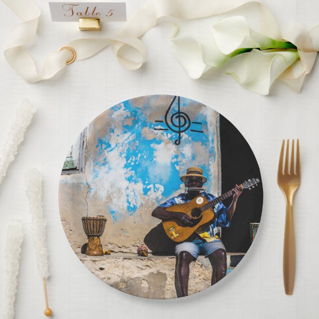 Music is the medicine of the mind paper plates (Wedding)
