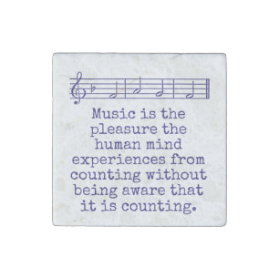 Music Is The Pleasure - Music Quote Stone Magnet