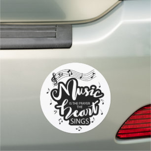 Music is the Prayer the Heart Sings Car Magnet
