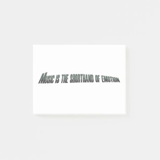 Music is the shorthand of emotion post-it notes