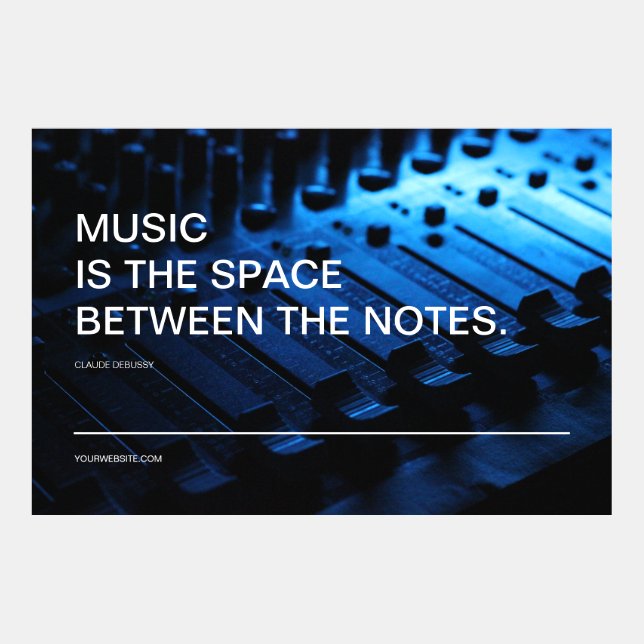 Music Is The Space Between The Notes Quote LinkedIn Post (Front)