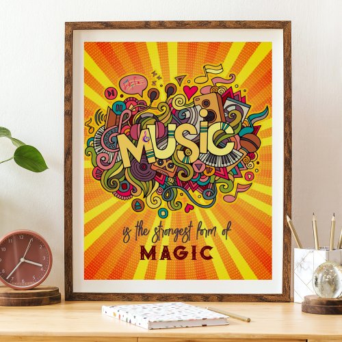 MUSIC is the strongest form of Magic Poster