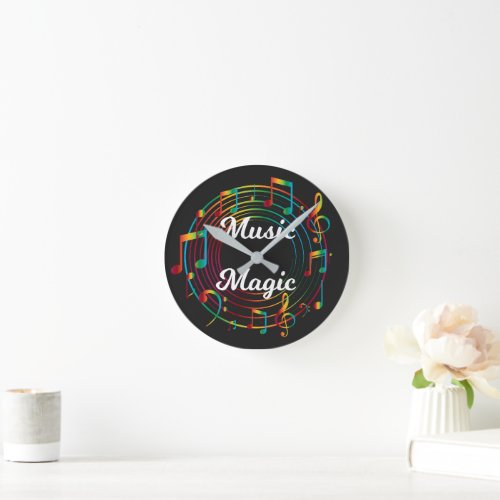 Music is the strongest form of magic round clock