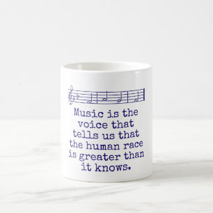 Music Is The Voice That Tells - Music Quote  Coffee Mug