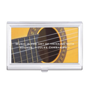 Music is thinking with sound Guitar Case For Business Cards