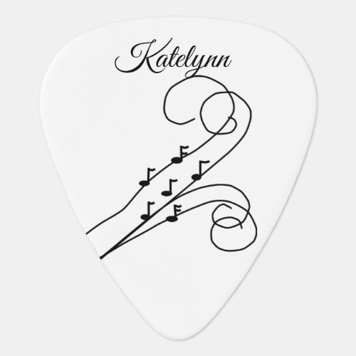 Music is what feeling sound like with Notes Guitar Pick